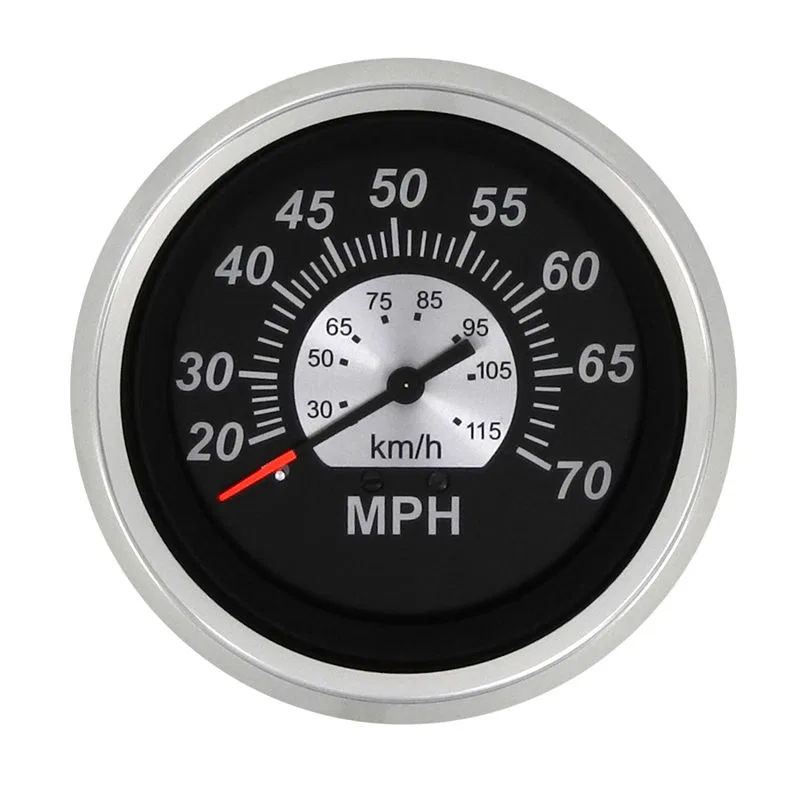 67285P – SIERRAMARINE Speedometer, Aftermarket 3 Inch Full Sweep Analog 0-70 MPH Without Tach/ Resettable Trip Odomet...
